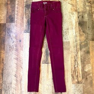 Burgundy high rise jeans